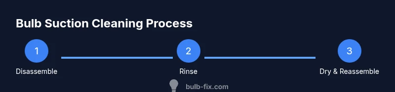 Process flow diagram for cleaning a bulb suction device