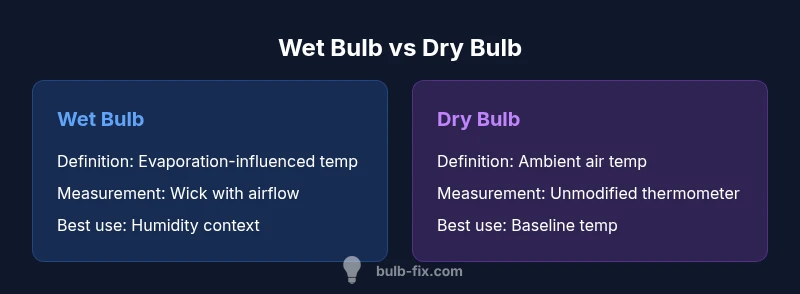 Infographic comparing wet bulb and dry bulb measurements for humidity understanding