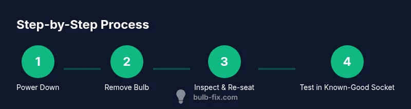 Process diagram showing non-meter LED bulb checks