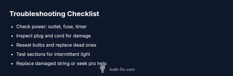 Checklist for bulb christmas tree troubleshooting