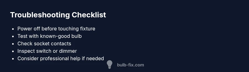 Checklist for light bulb troubleshooting