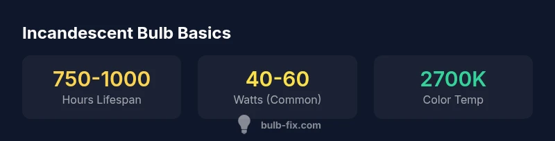 infographic showing incandescent bulb basics and specs