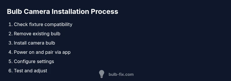 Process diagram of bulb camera installation steps